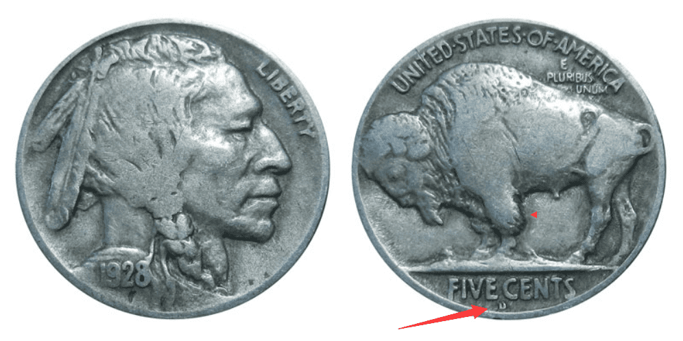 1928 D Buffalo nickel Value