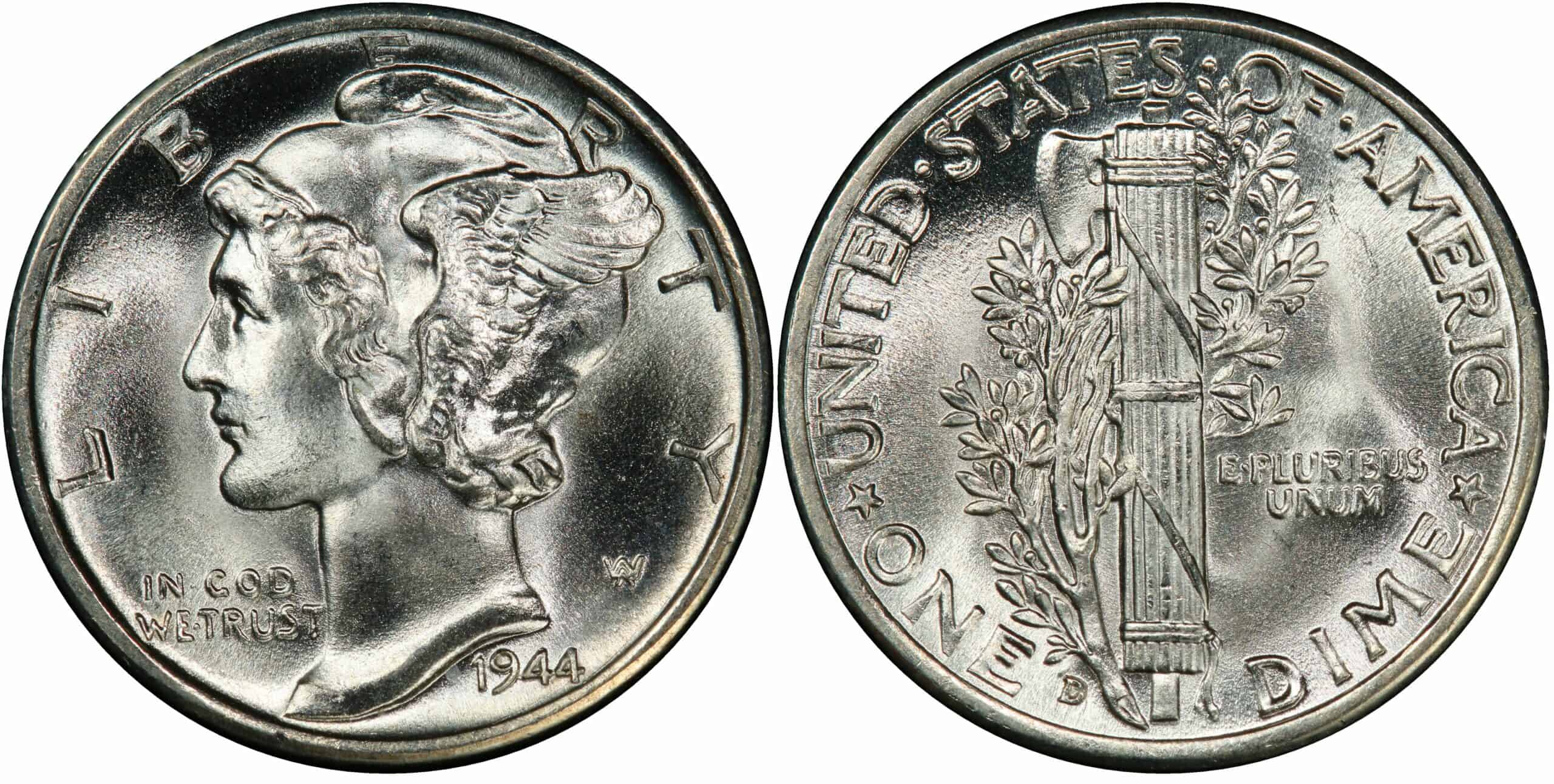 1944 Mercury Dime Value Guides (Rare Errors, “D”, “S” and No Mint Mark)