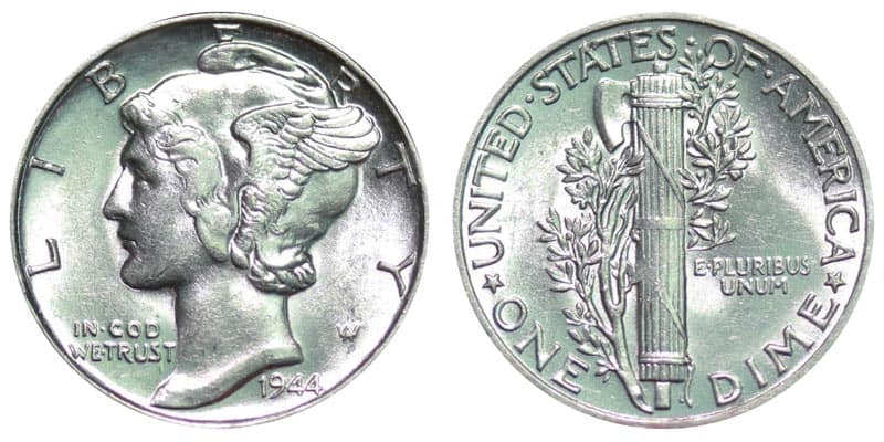 1944 (P) No Mint Mark Dime Value
