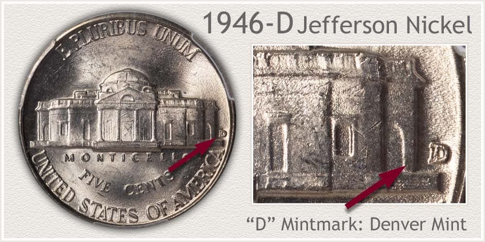 1946 D Jefferson nickel