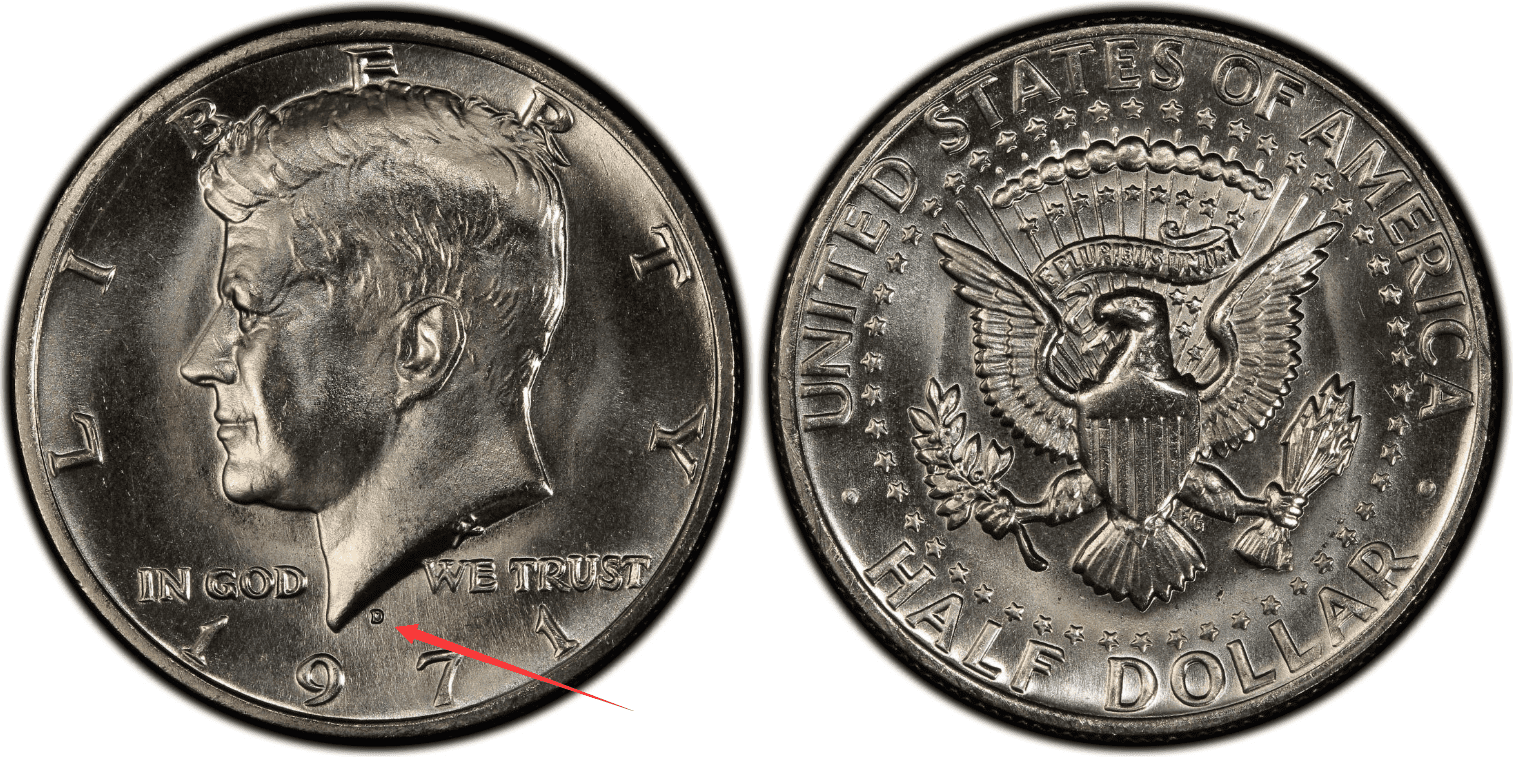 1971 D Kennedy half-dollar