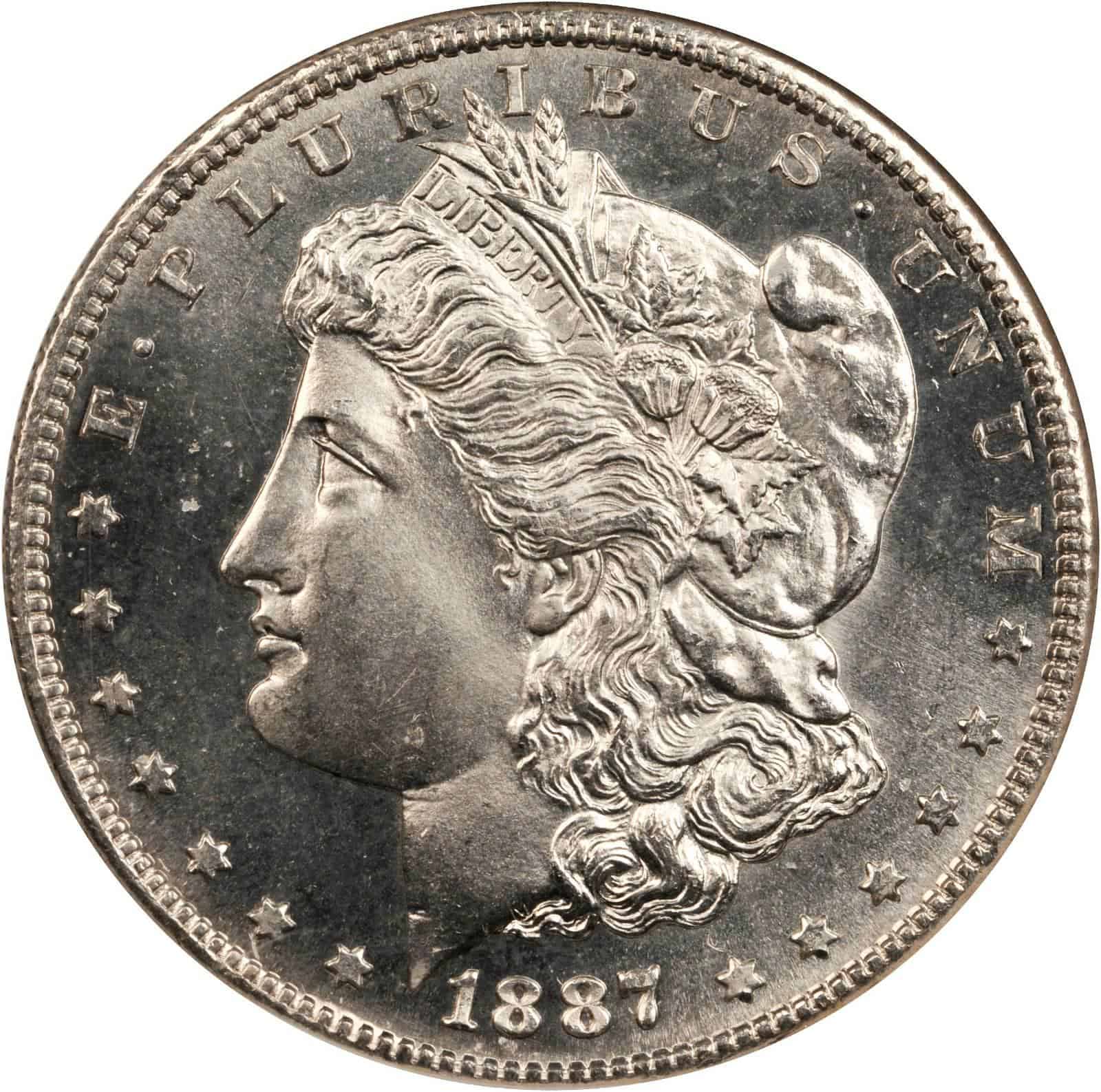The Obverse of 1887 Silver Dollar  