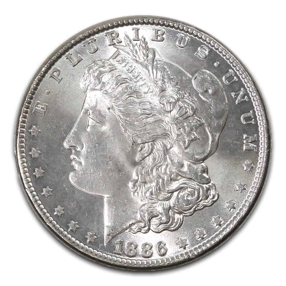 The Obverse of the 1886 Silver Dollar