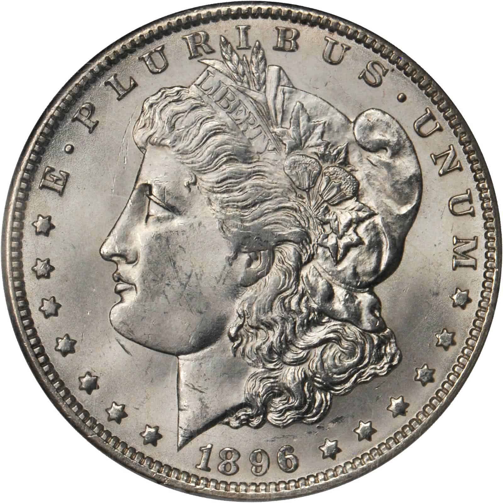 The Obverse of the 1896 Silver Dollar
