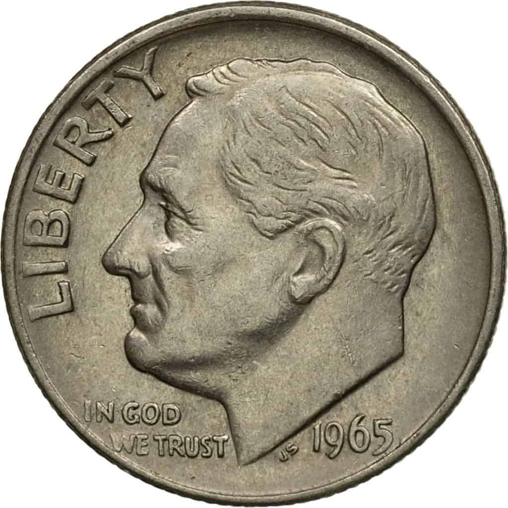 The Obverse of the 1965 Dime