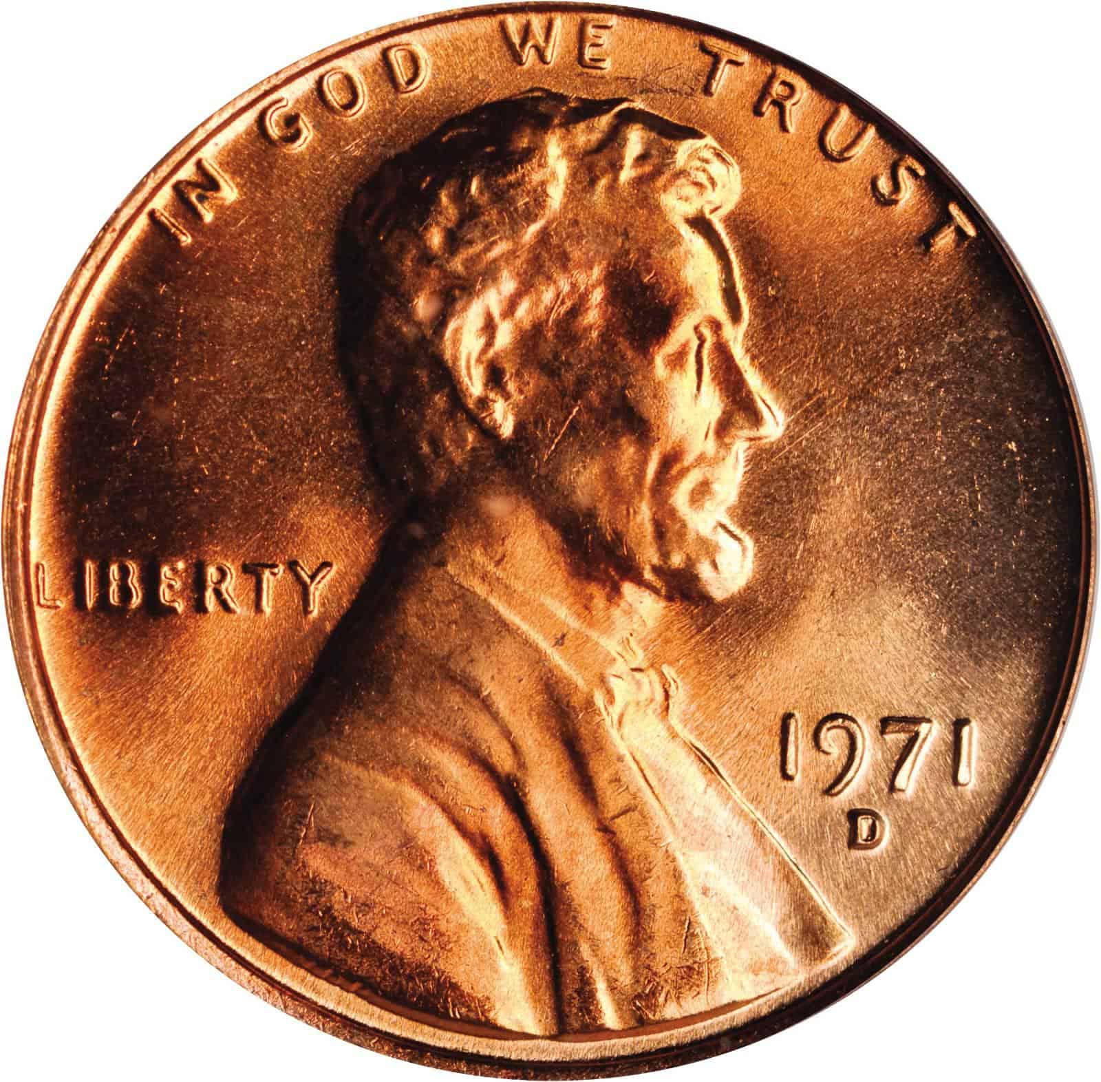 The Obverse of the 1971 Penny