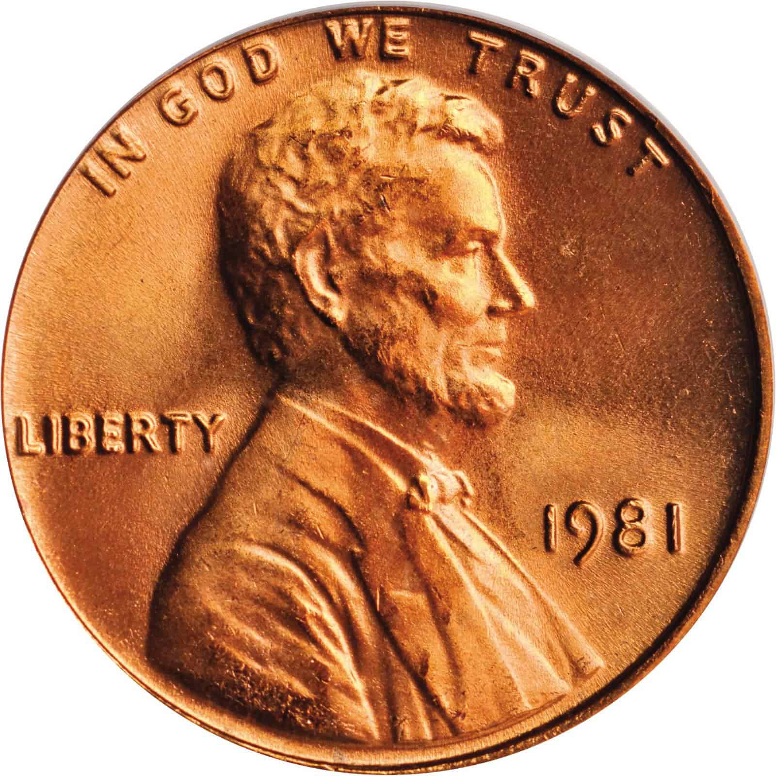 The Obverse of the 1981 Penny