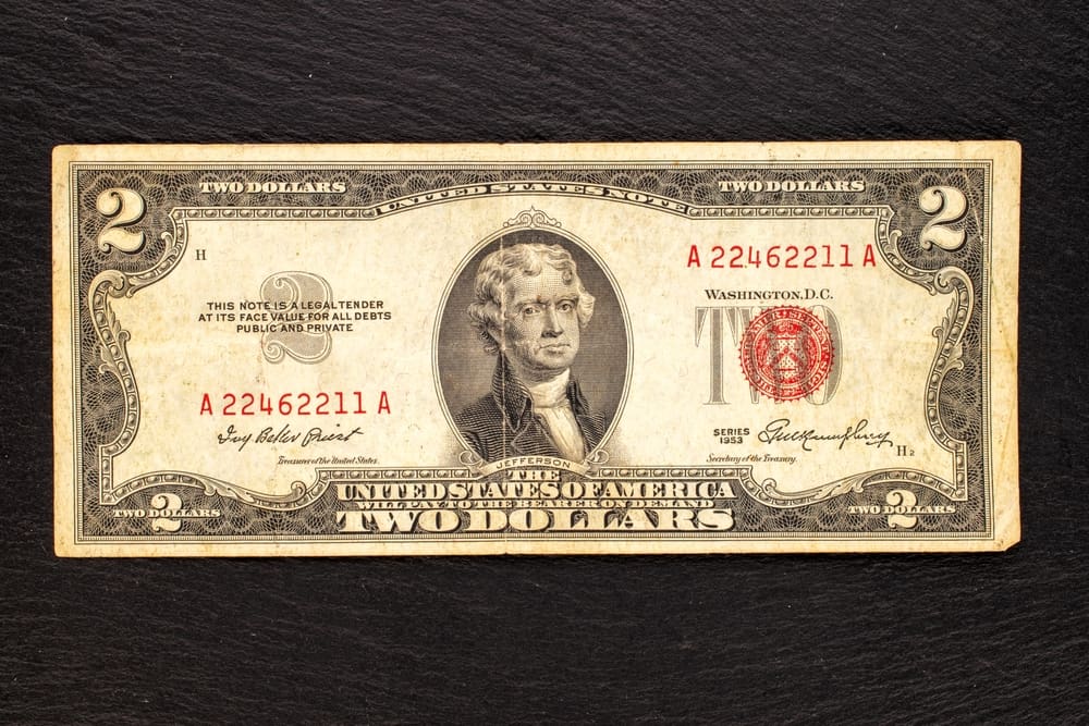 1953 2 Dollar Bill Value Chart