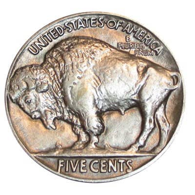 The reverse of the 1928 Buffalo nickel