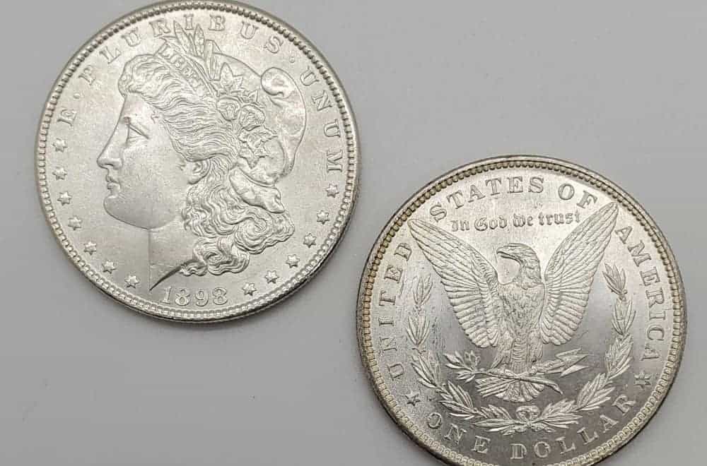 1898 No Mint mark silver Morgan dollar