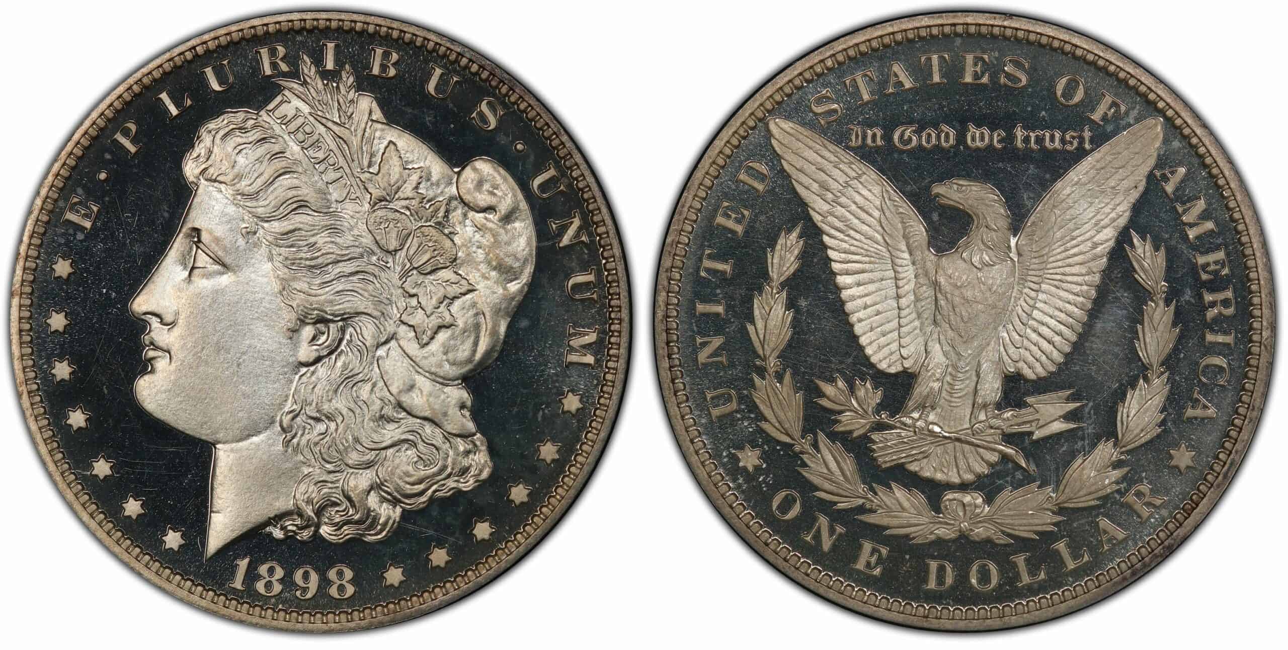 1898 silver proof Morgan dollar