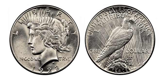 1928 (No Mint Mark) Silver Dollar