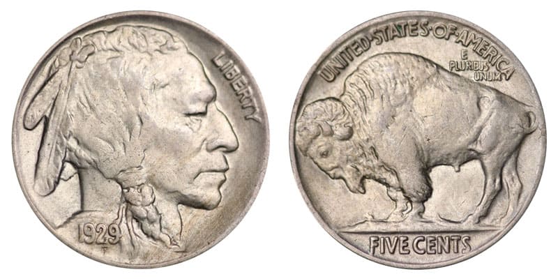 1929 "No Mint Mark" Buffalo Nickel Value
