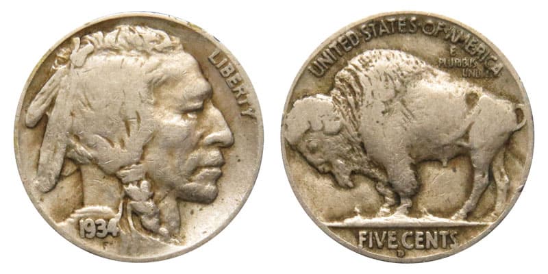 1934-D Buffalo Nickel Value
