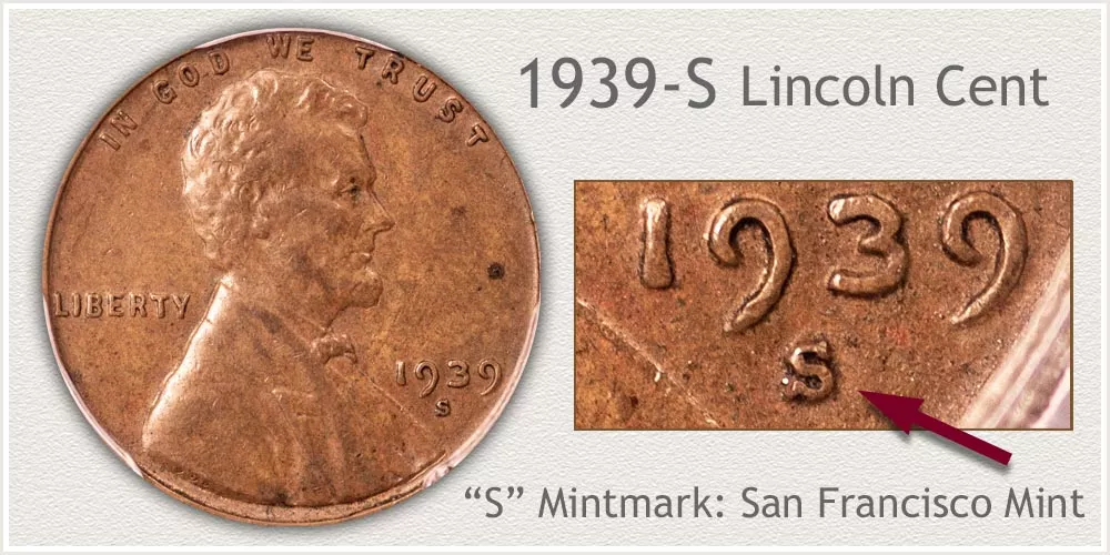 1939 S wheat penny