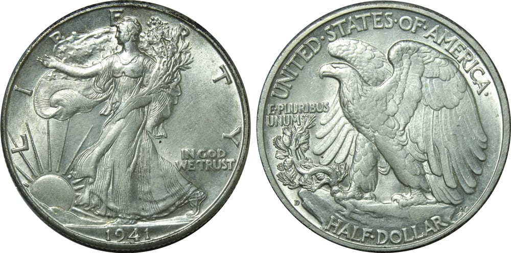 1941 Walking Liberty Half Dollar Value (Rare Errors, “D”, “S” & No Mint Mark)