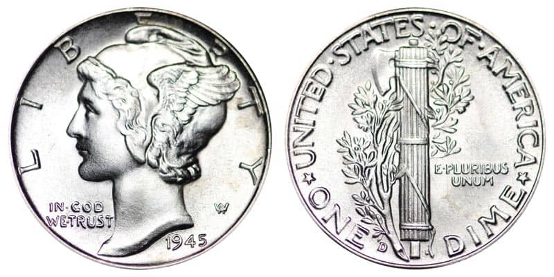 1945-D Mercury Dime Value