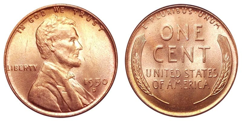 1950 "D" Wheat Penny Value