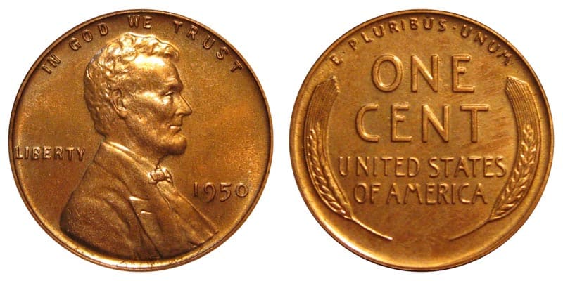 1950 "No Mint Mark" Wheat Penny Value