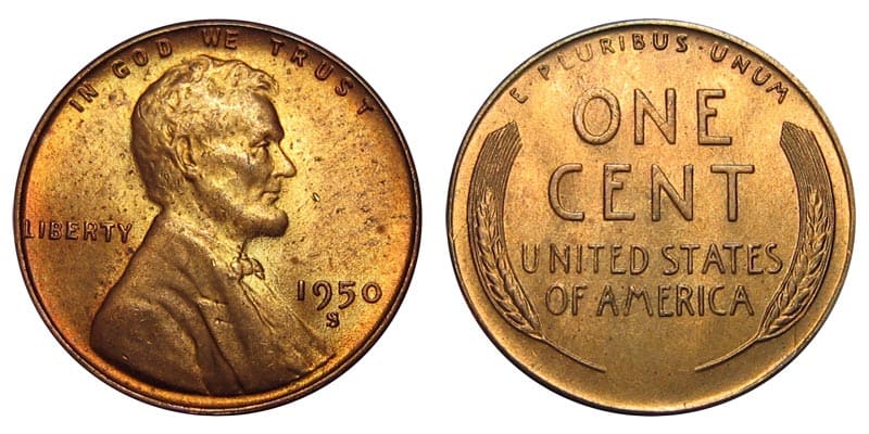 1950 "S" Wheat Penny Value