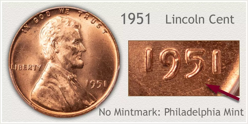 1951 (P) No Mint Mark Wheat Penny Value