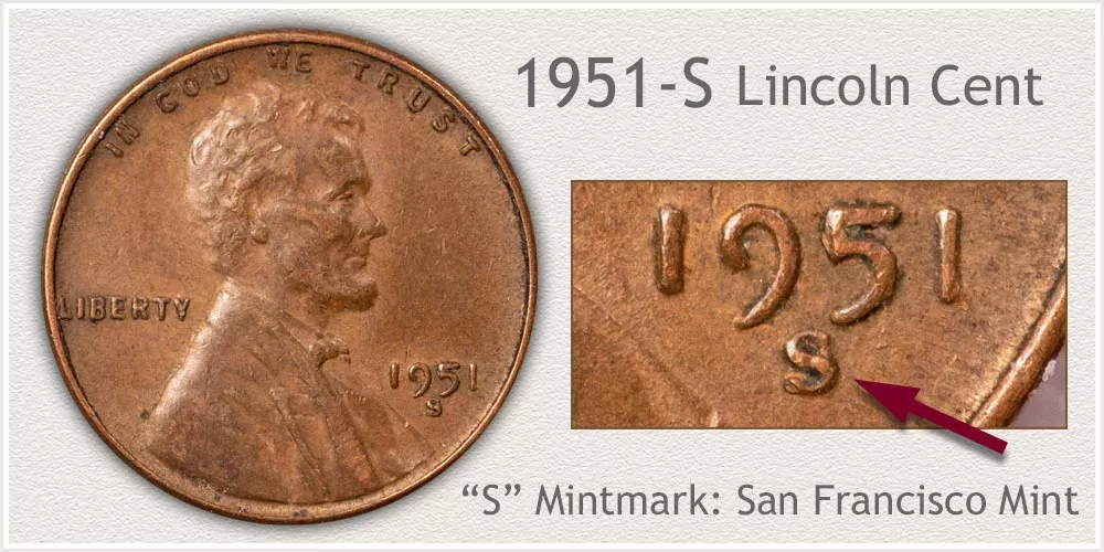 1951-S Wheat Penny Value