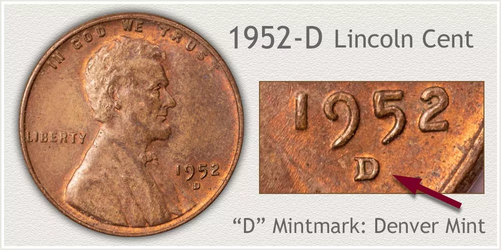 1952 D wheat penny