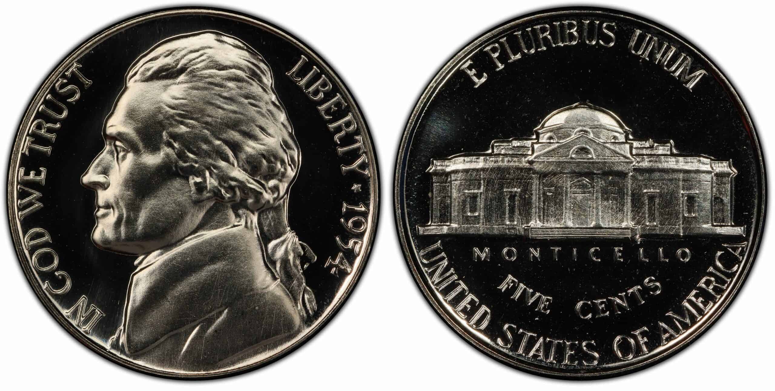 1954 proof Jefferson nickel