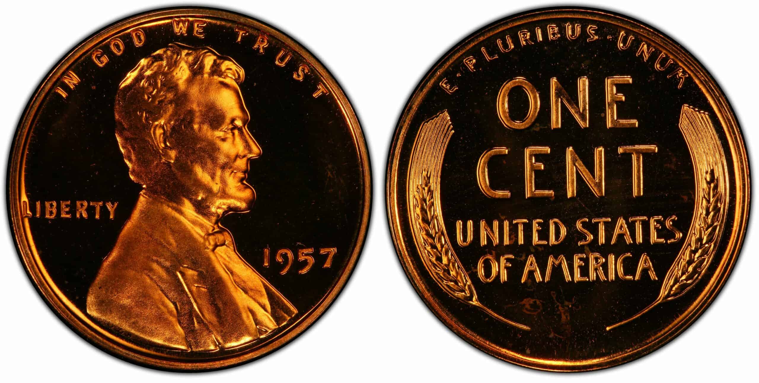 1957 (P) Proof Wheat Penny Value