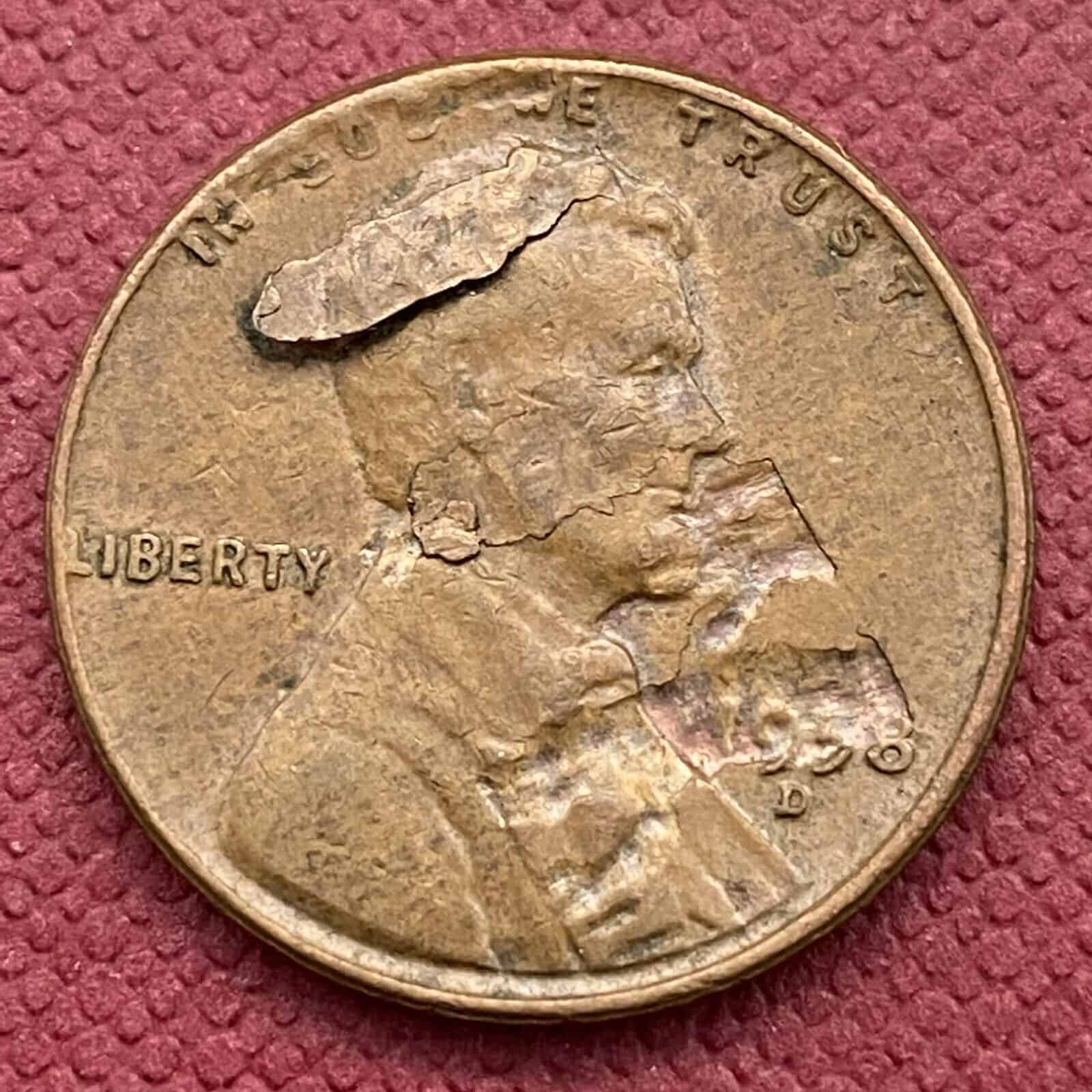 1958 Wheat Penny with Improperly Annealed Error