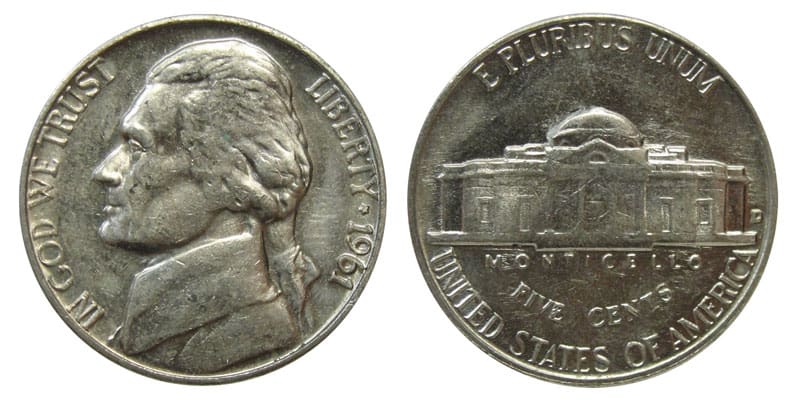 1961 "D" Nickel
