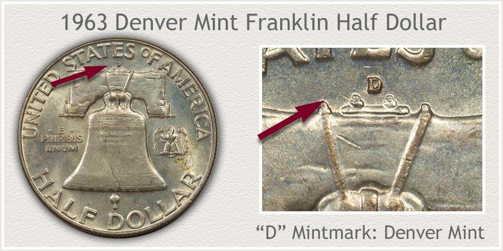 1963 D Franklin half-dollar