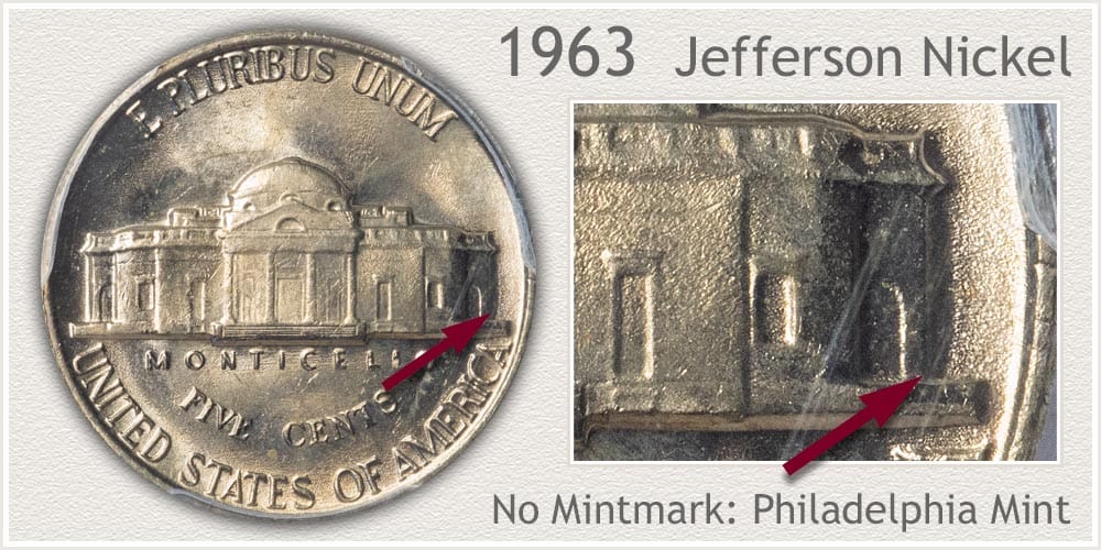 1963 Jefferson nickel (No Mint mark)