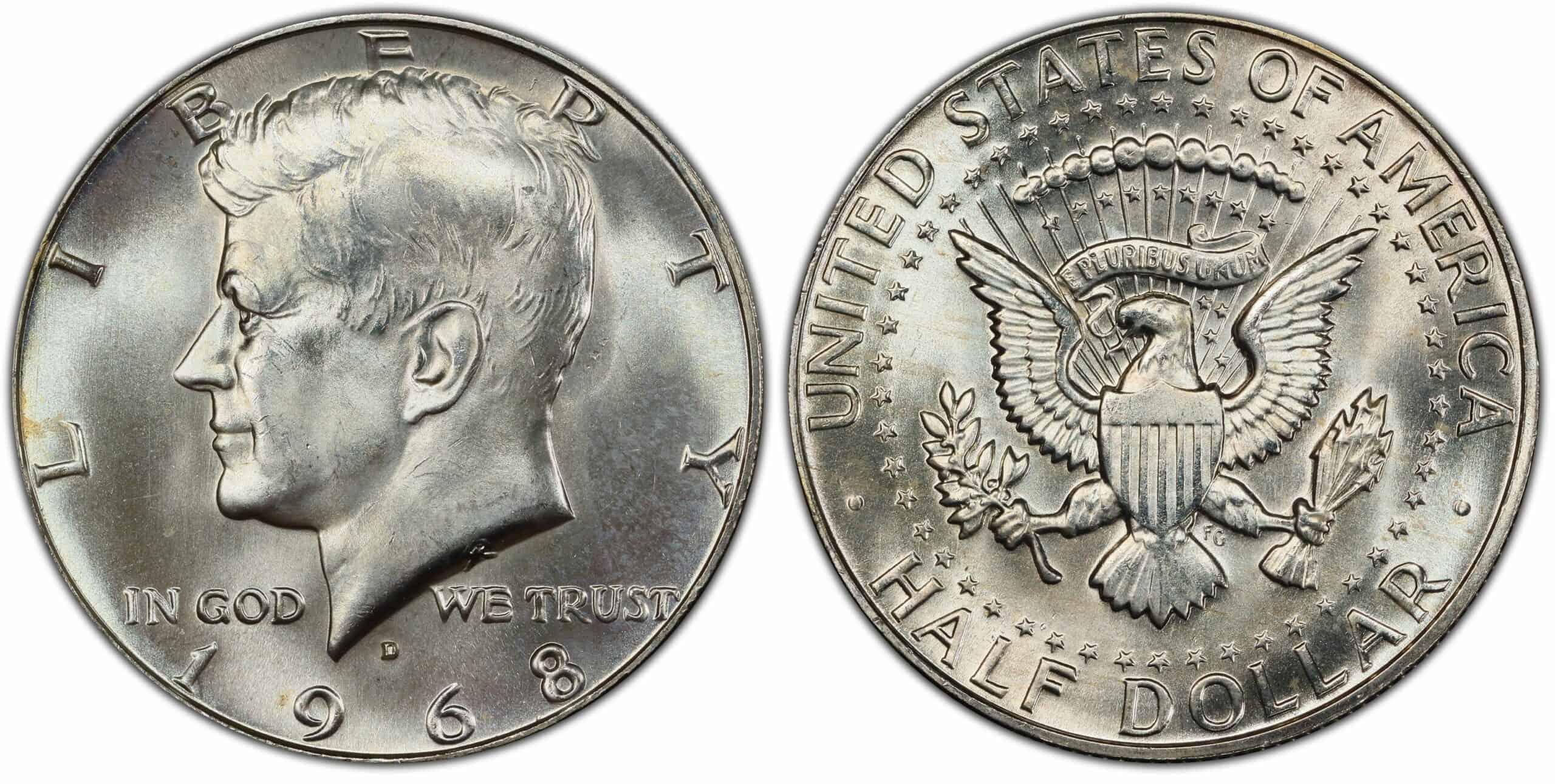 1968 Kennedy Half Dollar Value (Rare Errors, “D” & “S” Mint Mark)