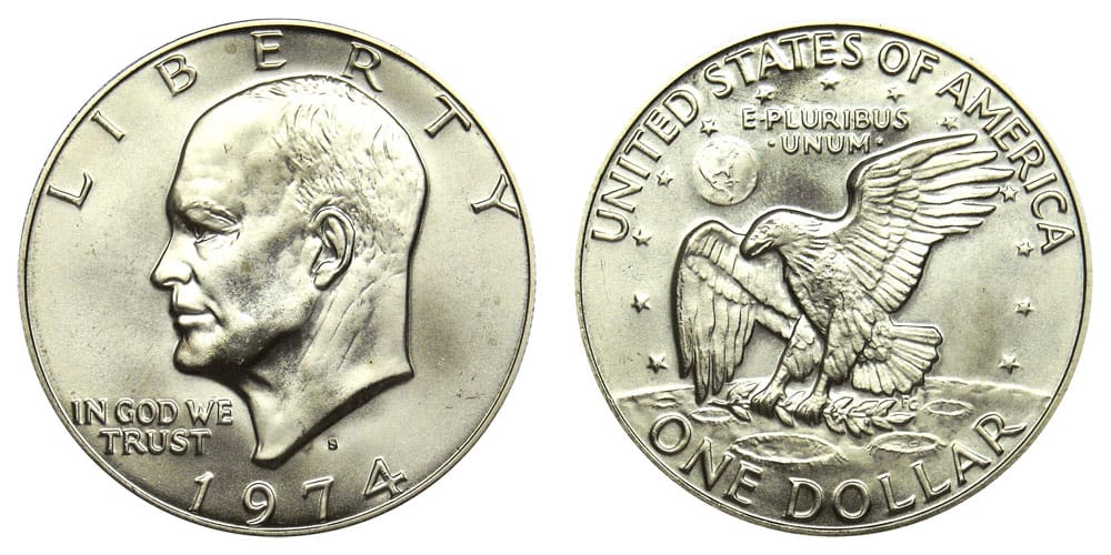 1974 S Eisenhower silver dollar