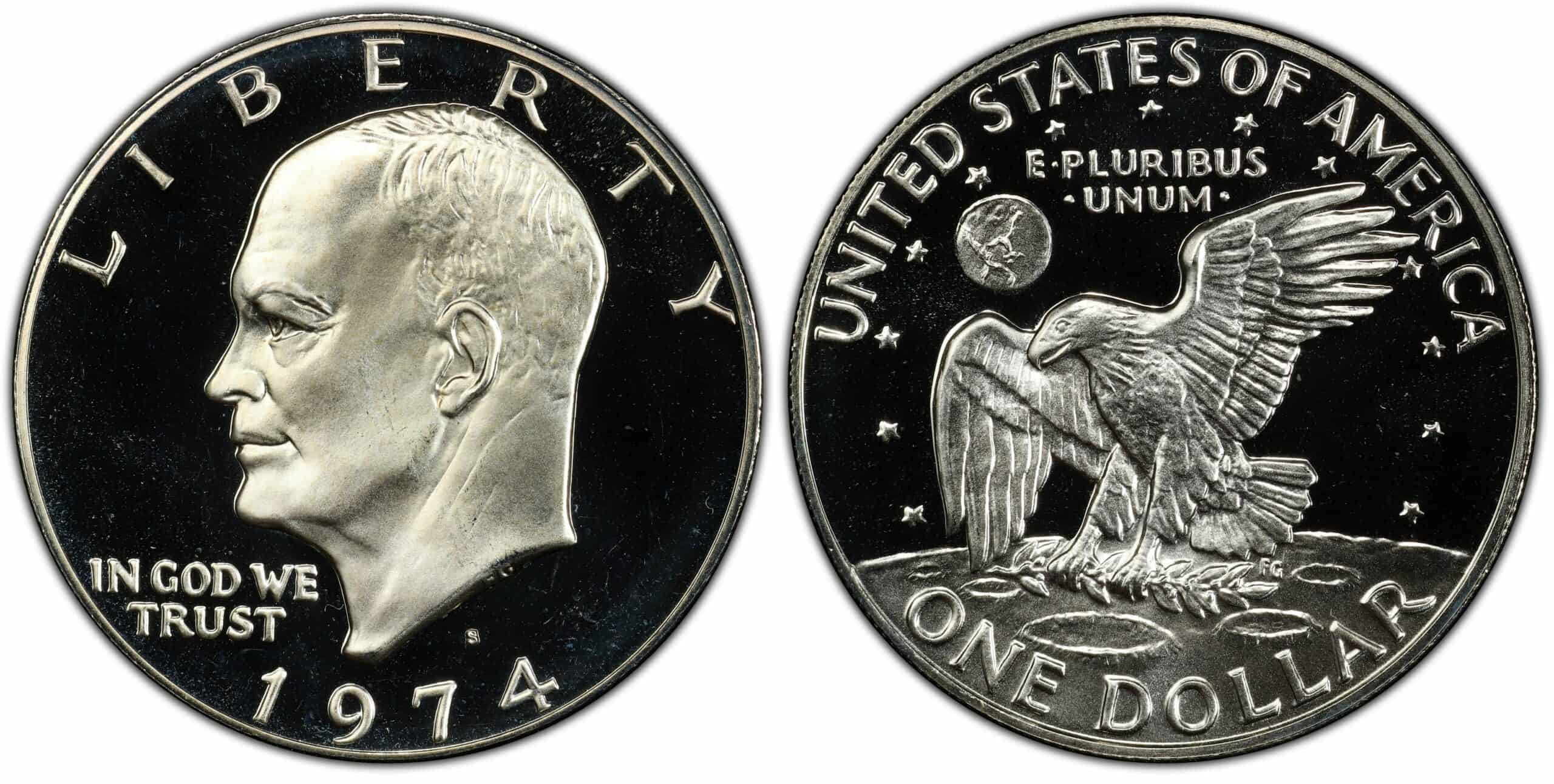 1974 S proof Eisenhower silver dollar