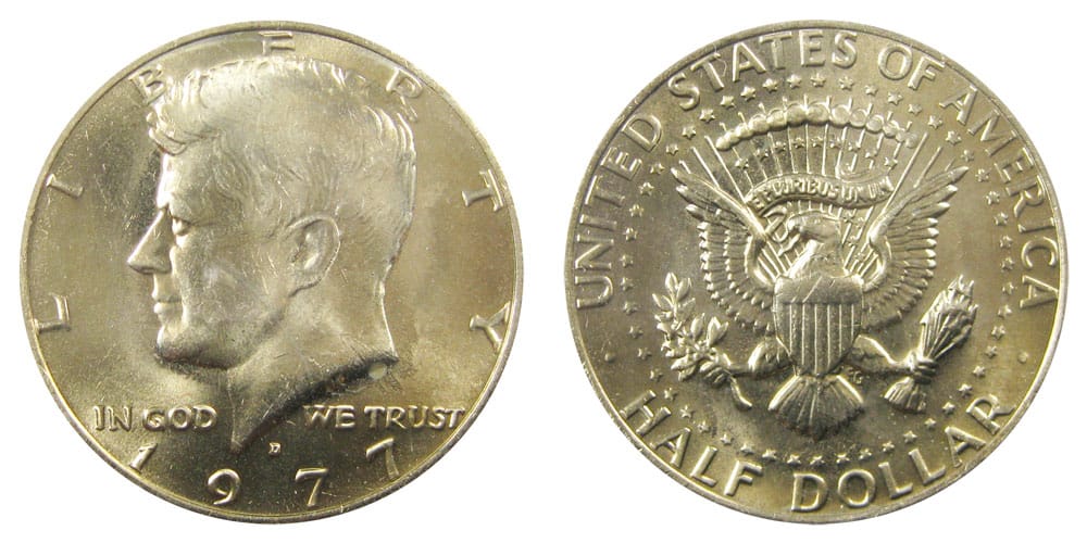 1977 D Kennedy half-dollar