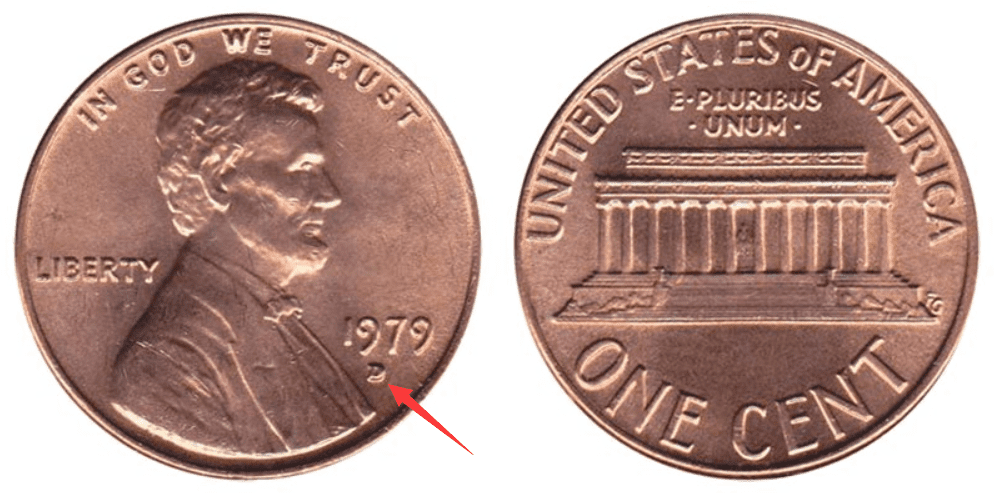 1979 D Lincoln Memorial penny