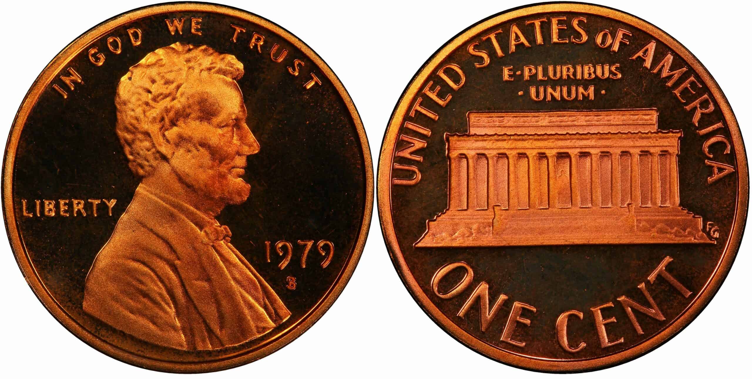1979 S proof Lincoln Memorial penny