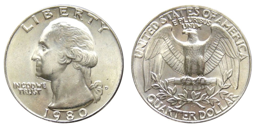 1980 D Washington quarter Value 