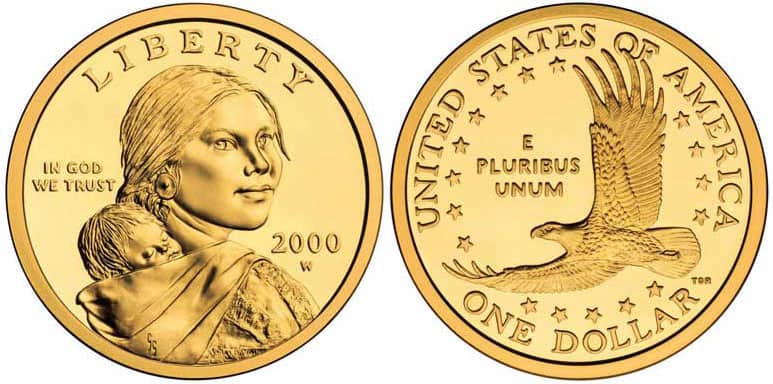 2000 "W" Gold Dollar