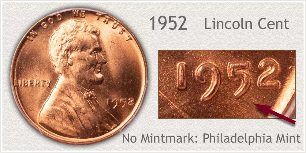No Mint mark 1952 penny