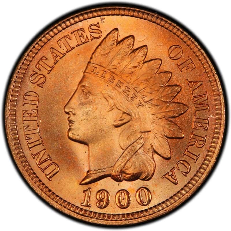 The 1900 Indian Head penny obverse