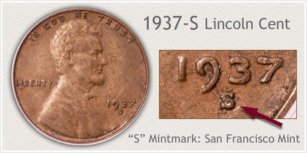 The 1937 S Wheat Penny
