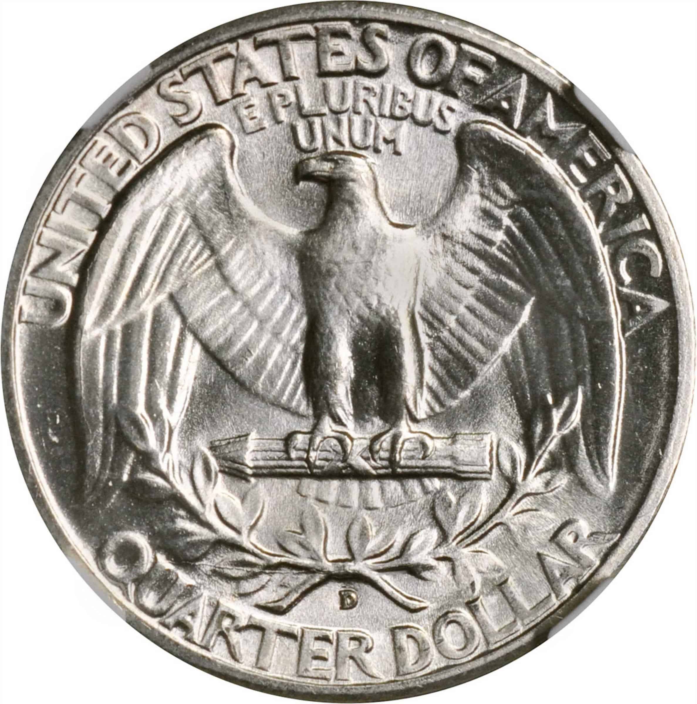 The 1943 Washington quarter reverse