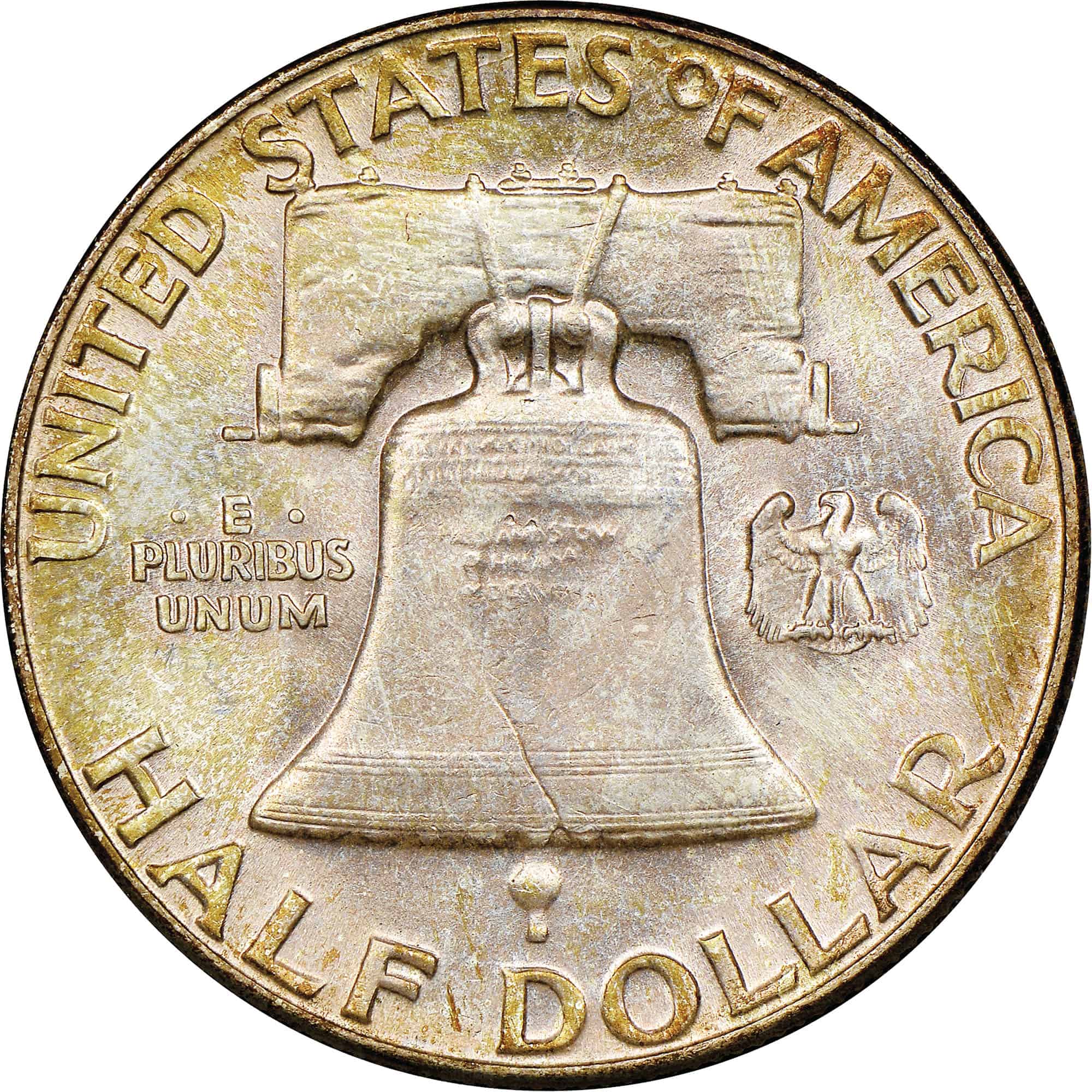 The 1952 Franklin half-dollar reverse