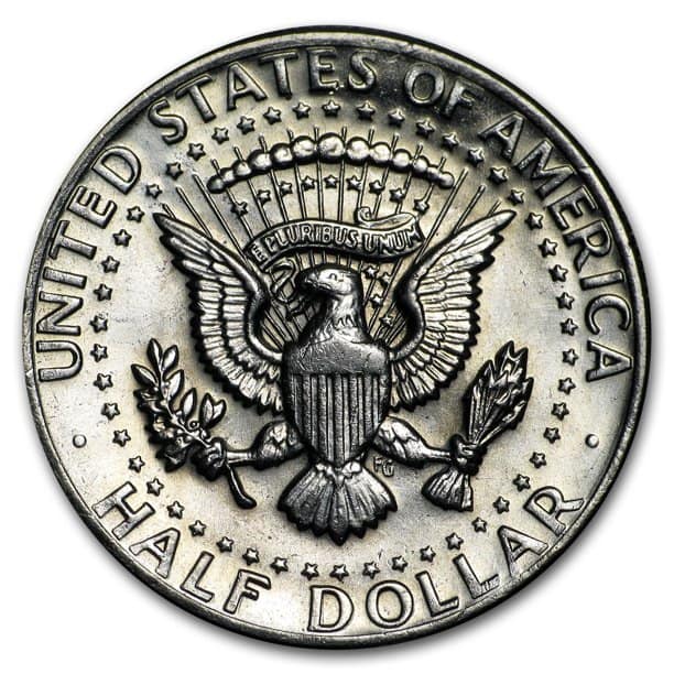 The 1979 Kennedy half-dollar reverse