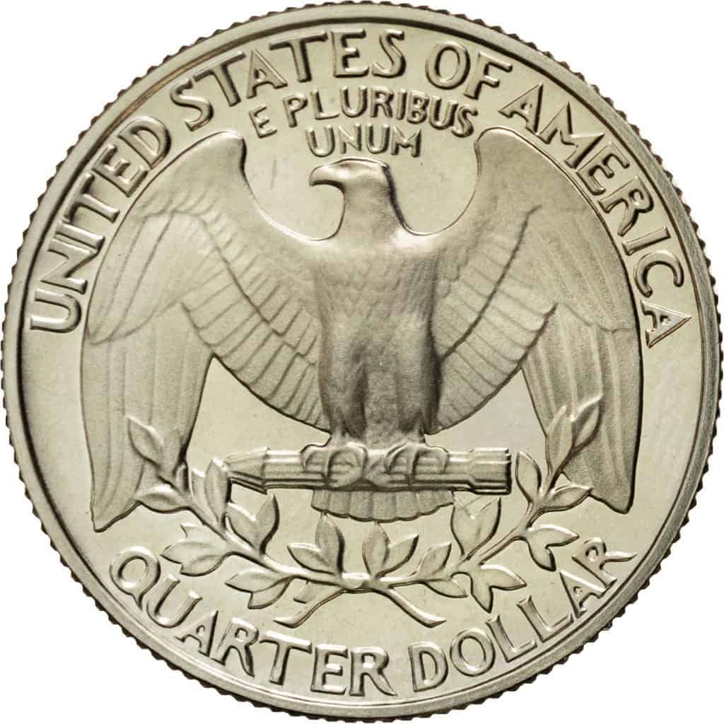 The 1982 Washington quarter reverse