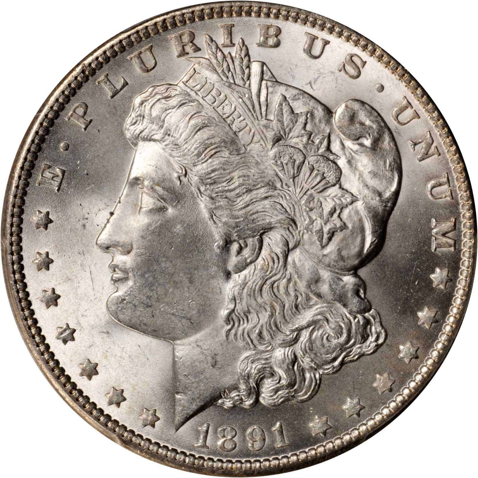 The Obverse of the 1891 Silver Dollar