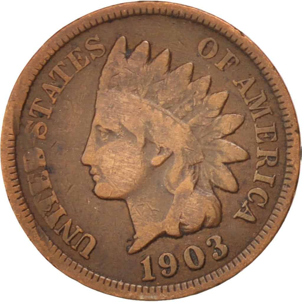 The Obverse of the 1903 Indian Head Penny